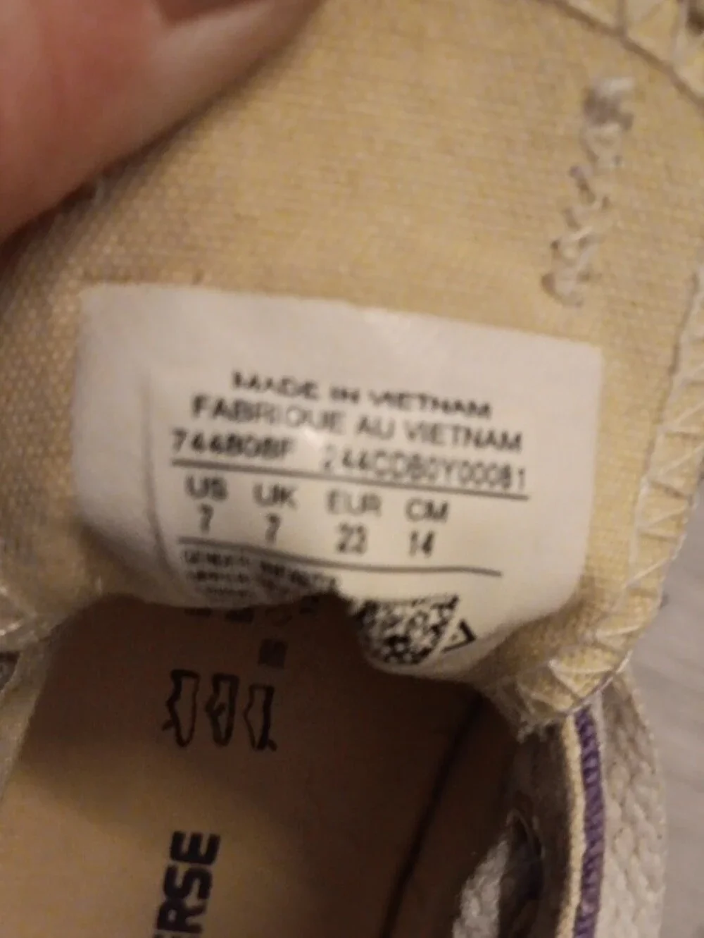 Converse Chuck Taylors Purple Canvas Low-Top Sneakers Toddler Size 7